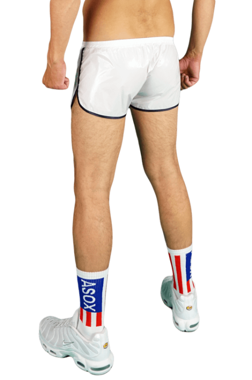 US SNEAKERS GYM NYLON SHORT FLAG WHITE REGULAR4.png