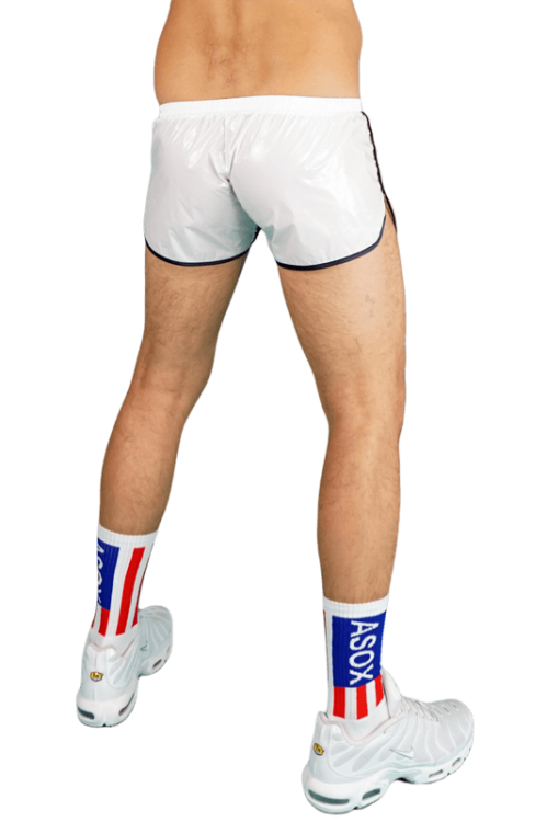 US SNEAKERS GYM NYLON SHORT FLAG WHITE REGULAR6.png