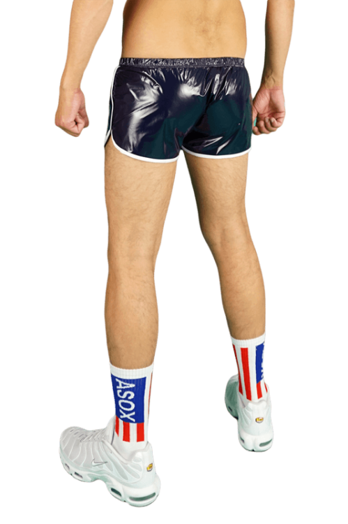 US SNEAKERS GYM NYLON SHORT FLAG NAVY REGULAR3.png