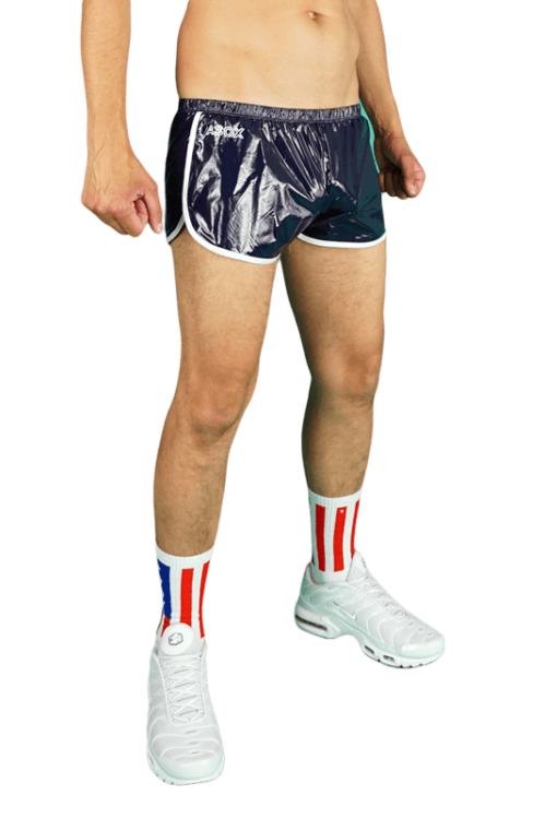US SNEAKERS GYM NYLON SHORT FLAG NAVY REGULAR6.png