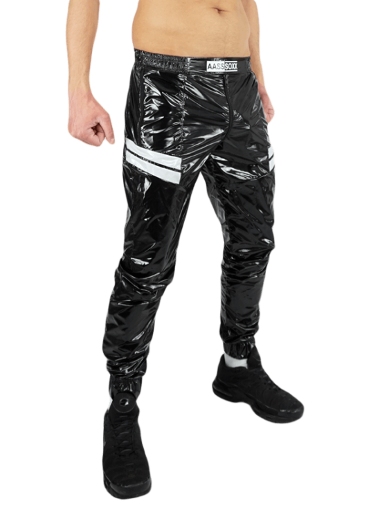 Rough Nylon Pants Black5.png