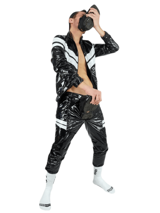 Rough Nylon Pants Black11.png