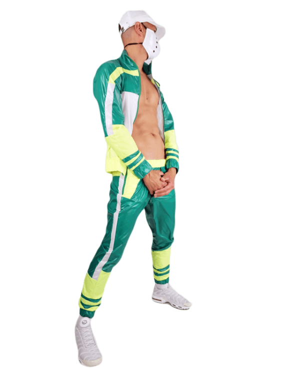 ASOX Nylon Pants Trainer Green White11.png