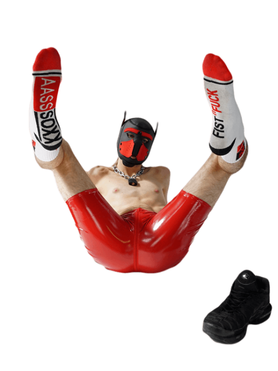 5Skinny Latex Shorts Puppy Red.png