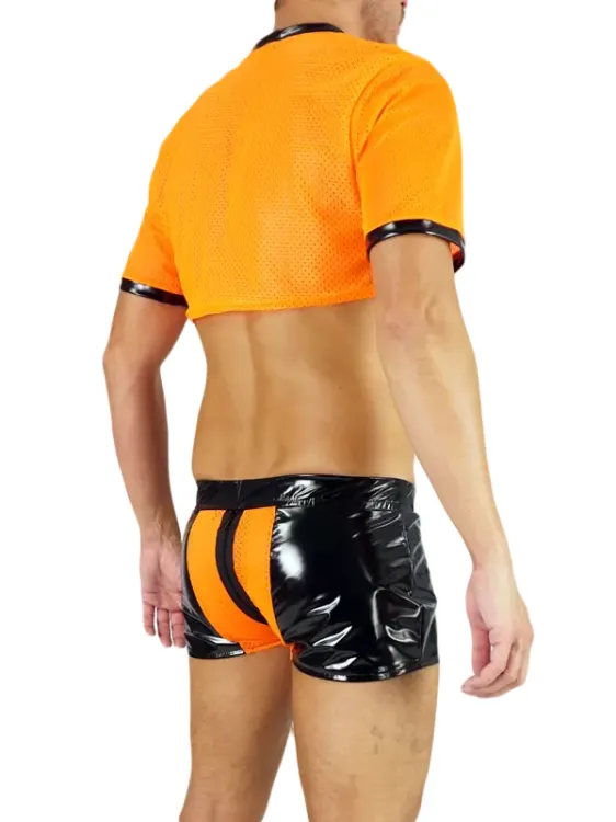 3Mesh Crop Top Orange.webp