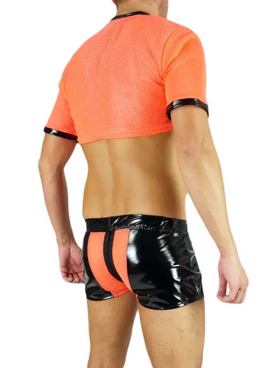 3Mesh Crop Top Pink.webp