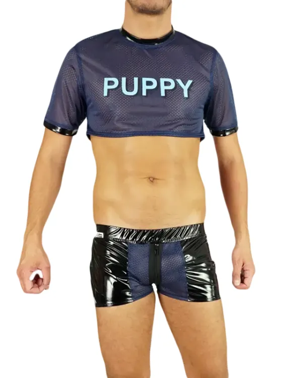 1Mesh Crop Top Navy Blue .webp