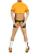 6Skinny Latex Shorts Orange.png