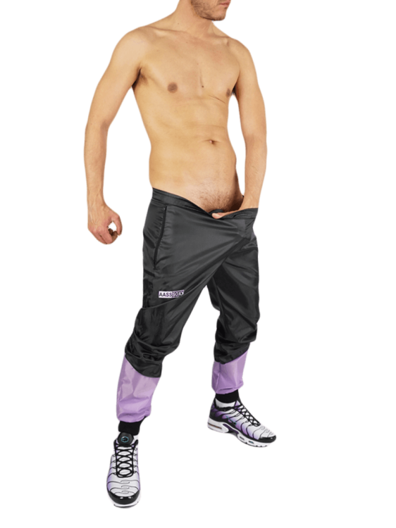 Raw Nylon Pants Hung Violet9.png