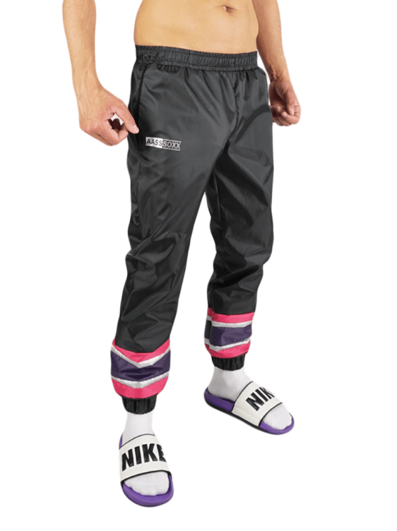Raw Nylon Pants Hung Magenta5.png