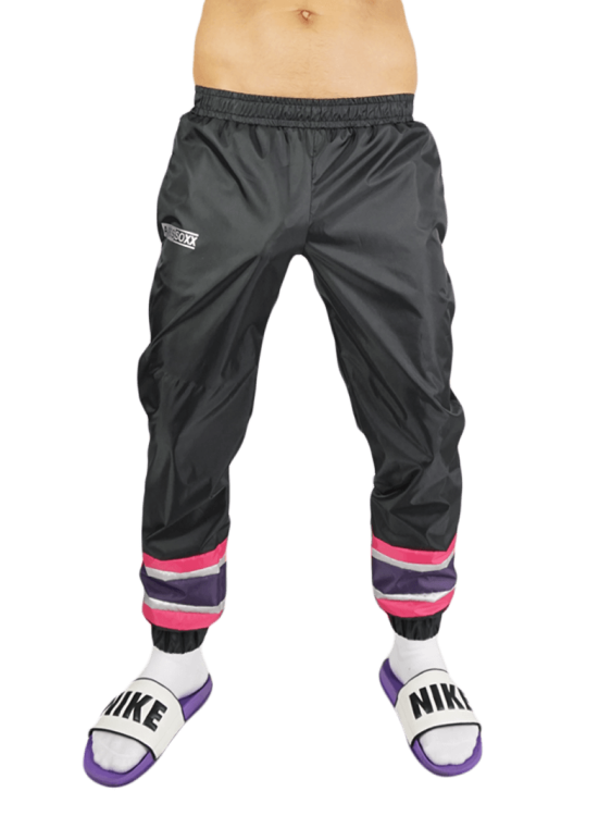 Raw Nylon Pants Hung Magenta6.png
