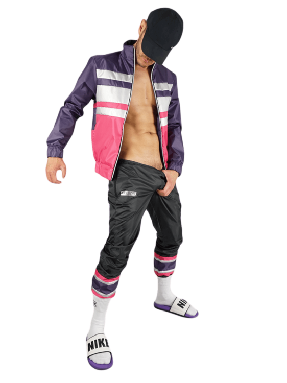 Raw Nylon Pants Hung Magenta10.png