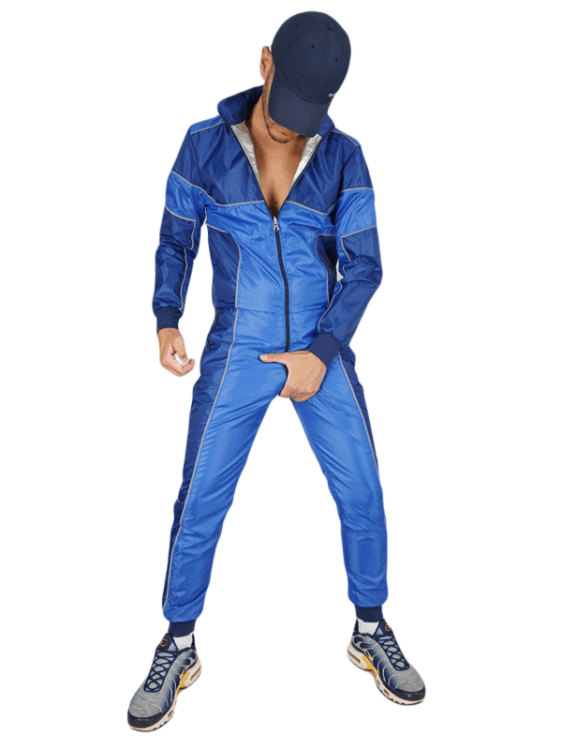 Two Side Raw Nylon Overall CUMLand Blue1.png