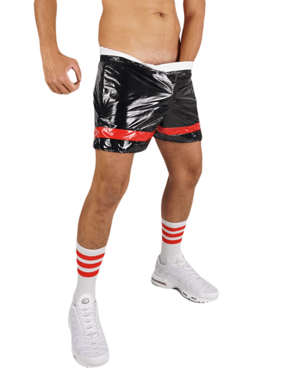 Nylon Shorts SoccerBoyyz Black Red4.png