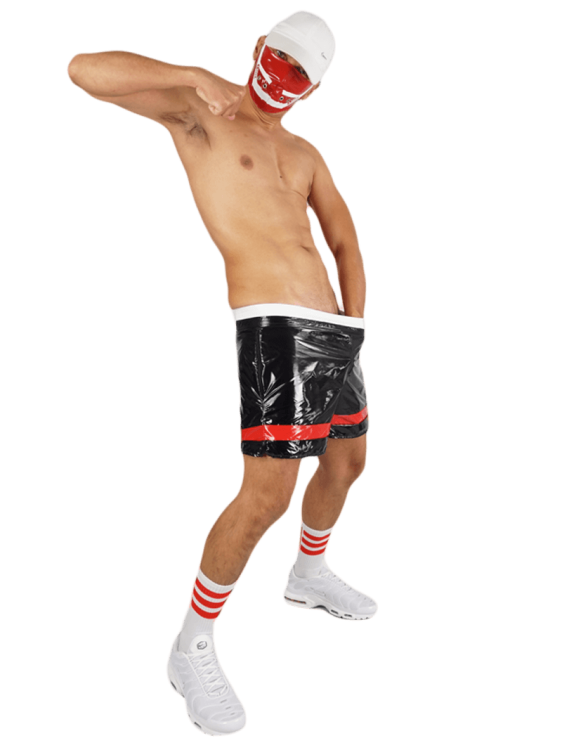 Nylon Shorts SoccerBoyyz Black Red7.png