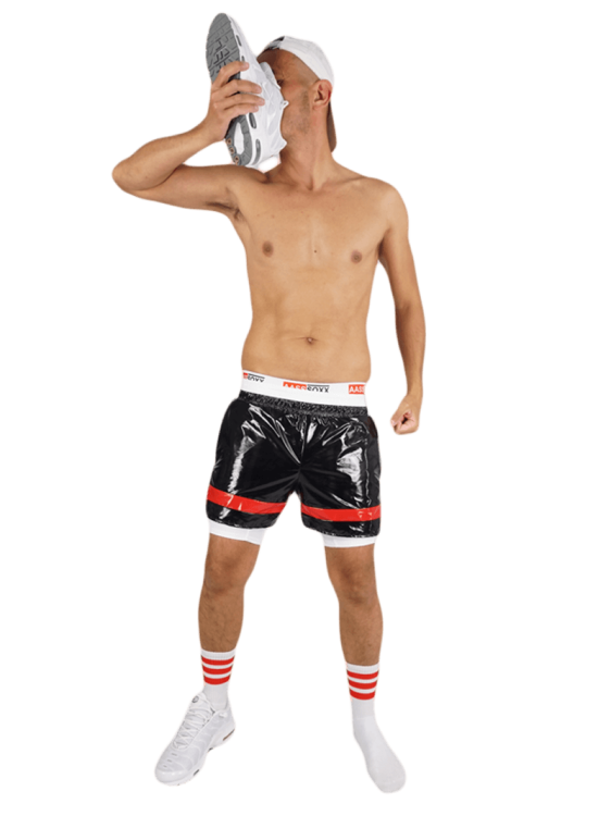 Nylon Shorts SoccerBoyyz Black Red11.png