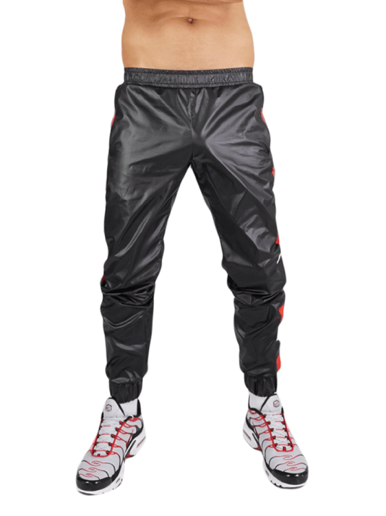 Raw Nylon Pants SoccerBoyyz Black Red4.png