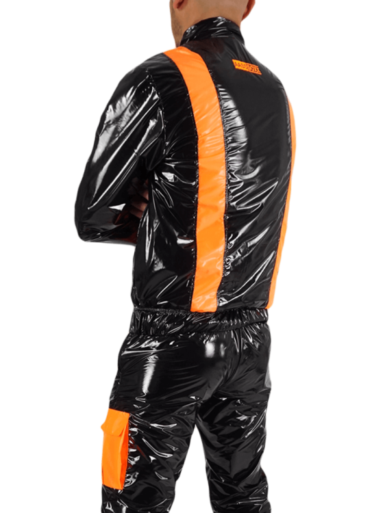 Nylon Jacket FetishBoyyz Black Orange3.png