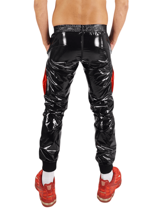 Nylon Pants FetishBoyyz Black Red11.png