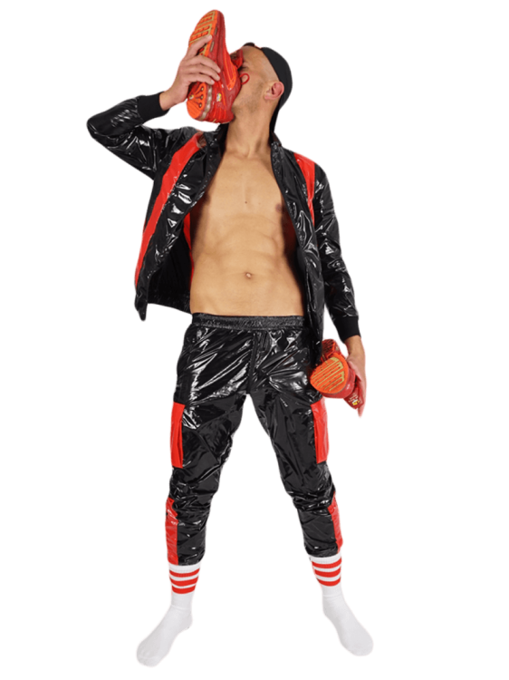 Nylon Pants FetishBoyyz Black Red18.png
