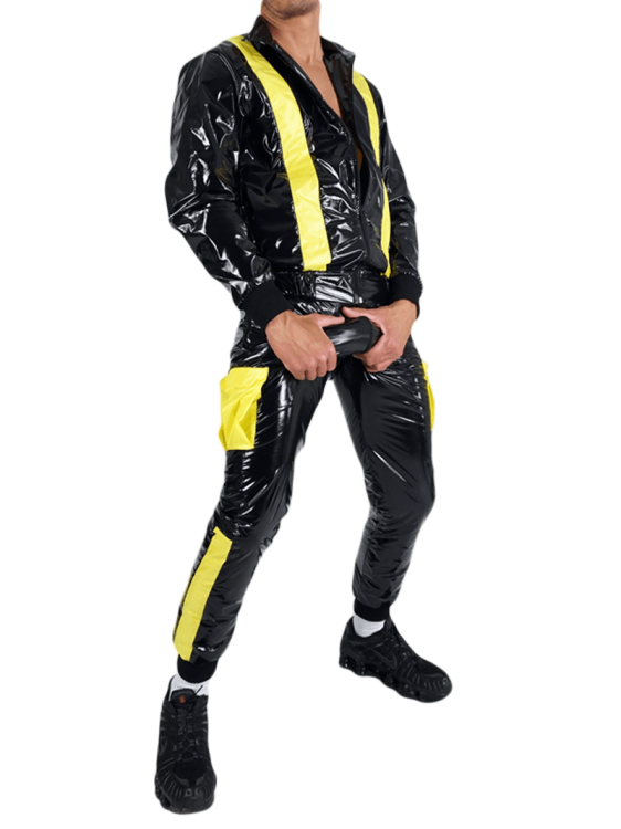 Nylon Jacket FetishBoyyz Black Yellow12.png