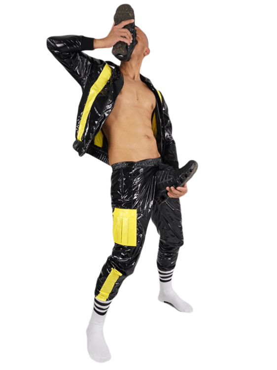 Nylon Jacket FetishBoyyz Black Yellow19.png