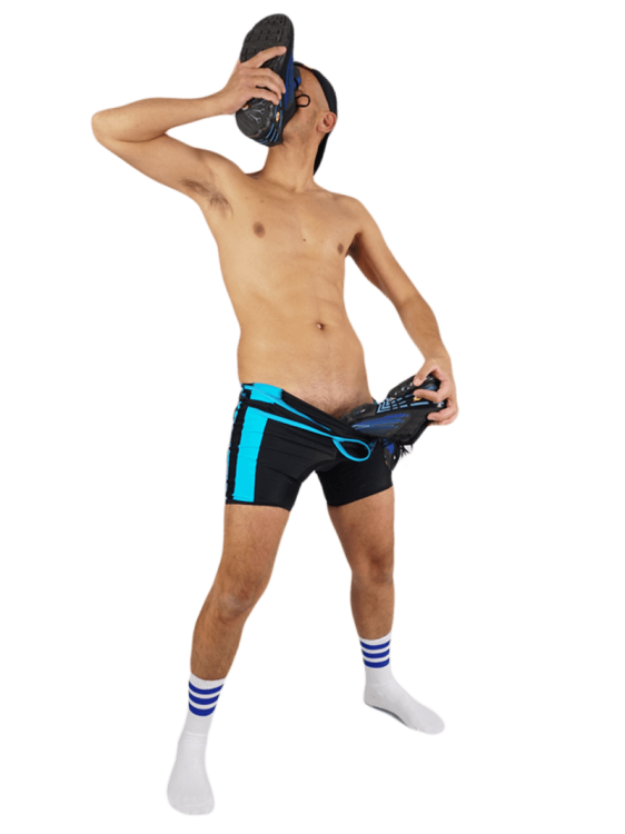 Lycra Singlet SportBoyyz Black Blue18.png