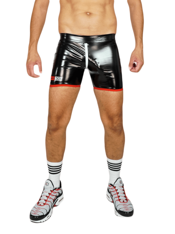 Latex Shorts Fuck One Black White1.png