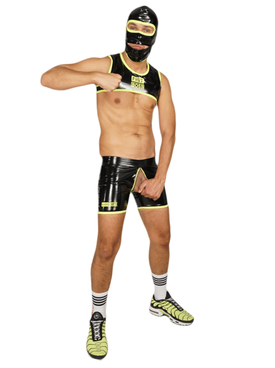 Crop Top _ Shorts Fuck One Black Neon Latex8.png