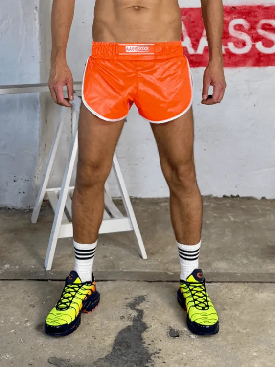 Nylon Gym Shorts Rocco Orange1.png