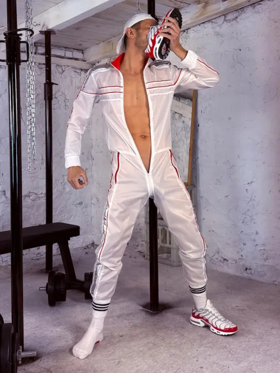 Malik White Raw Nylon Overall - 7.jpeg