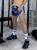 Rocco Satin Gym Shorts Navy - 2.jpeg