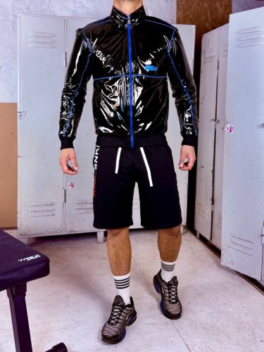 Reversible Latex  Nylon Puffer Jacket XXX.Ron Blue - 1.jpeg