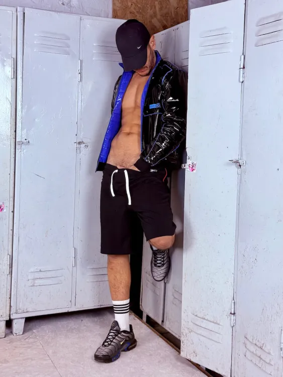 Reversible Latex  Nylon Puffer Jacket XXX.Ron Blue - 4.jpeg