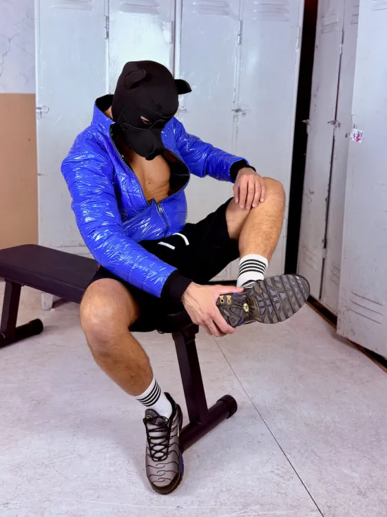 Reversible Latex  Nylon Puffer Jacket XXX.Ron Blue - 12.jpeg
