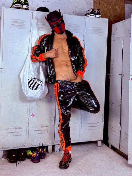 Puppy Nylon Pants XXX.Jay Black Orange - 6.jpeg