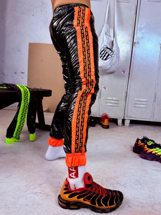 Puppy Nylon Pants XXX.Jay Black Orange - 8.jpeg