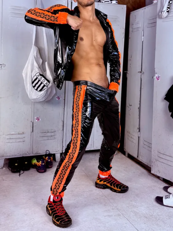 Puppy Nylon Jacket XXX.Jay Black Orange - 4.jpeg