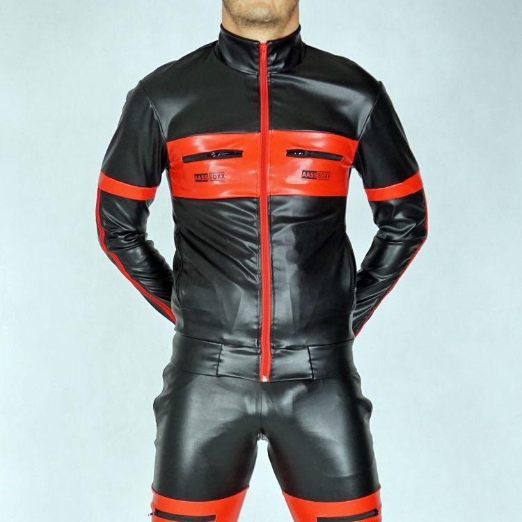 AASSEATER PVC LEATHER JACKET RED1.JPG