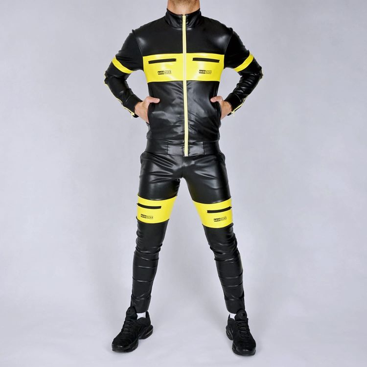 AASSEATER PVC LEATHER JACKET YELLOW6.JPG