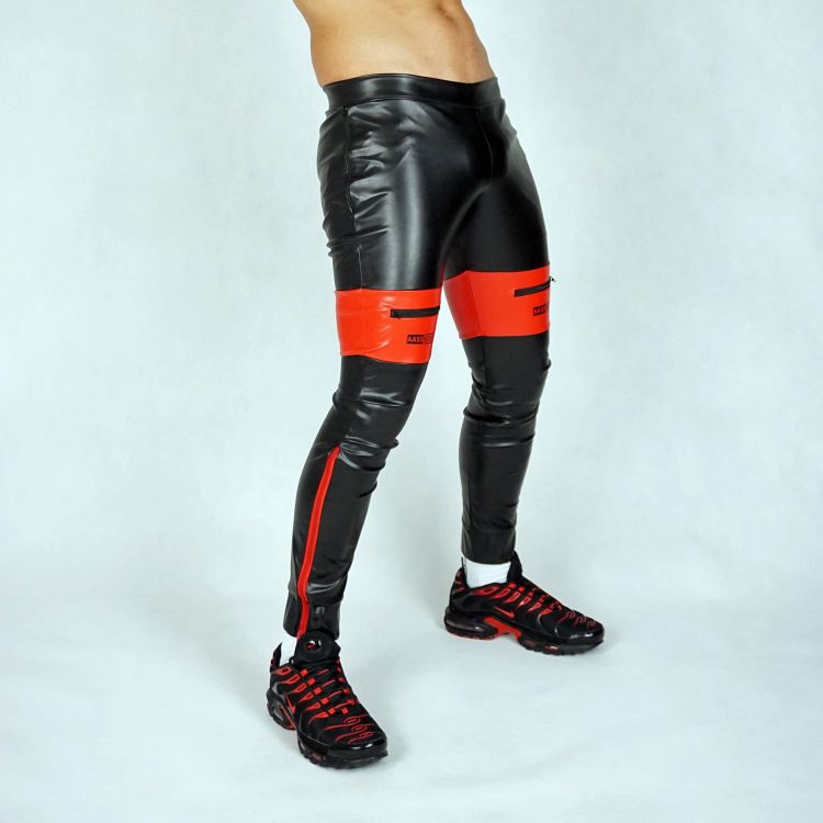 AASSEATER PVC LEATHER PANTS RED5.JPG
