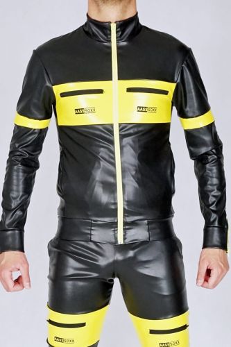 AASSEATER PVC LEATHER JACKET YELLOW1.JPG