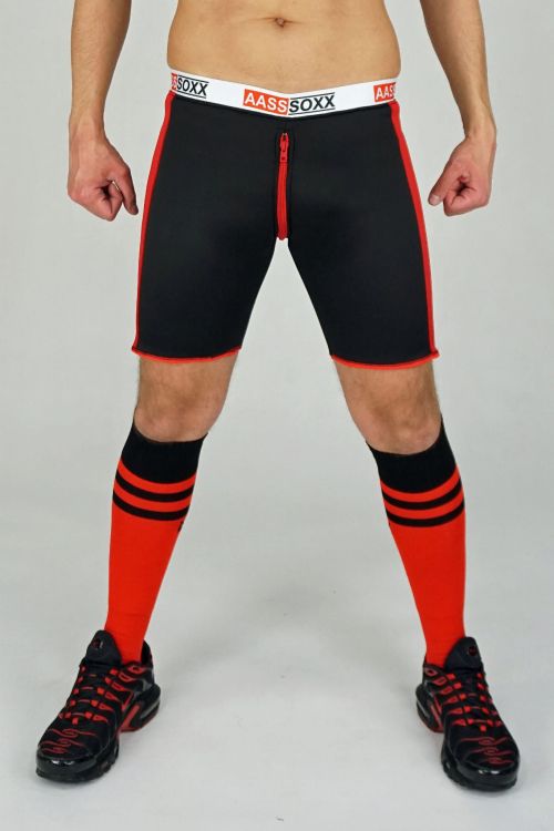 NEOPRENE SHORTS FUCKGATE LONG BLACK RED1.JPG