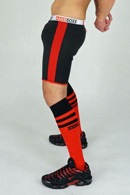 NEOPRENE SHORTS FUCKGATE LONG BLACK RED3.JPG