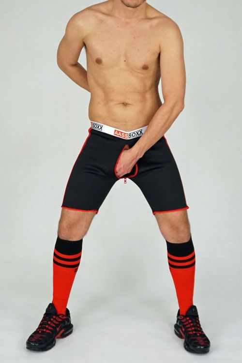 NEOPRENE SHORTS FUCKGATE LONG BLACK RED7.JPG