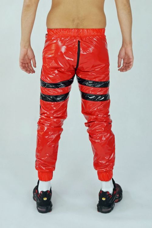 2 TWO SIDE NYLON PANTS SMELLZONE RED BLACK5.jpg