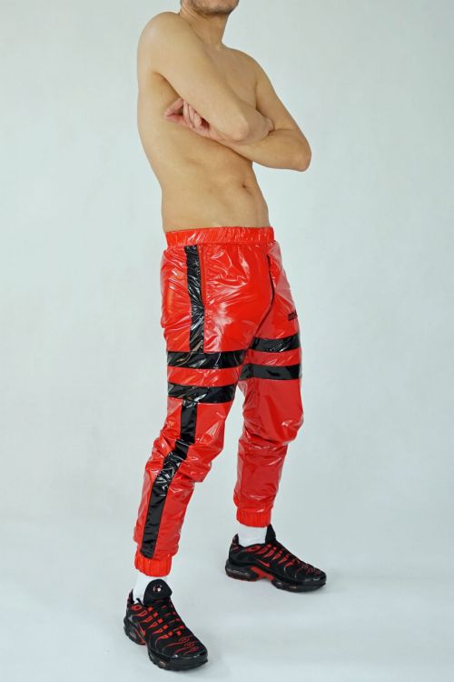 2 TWO SIDE NYLON PANTS SMELLZONE RED BLACK7.jpg